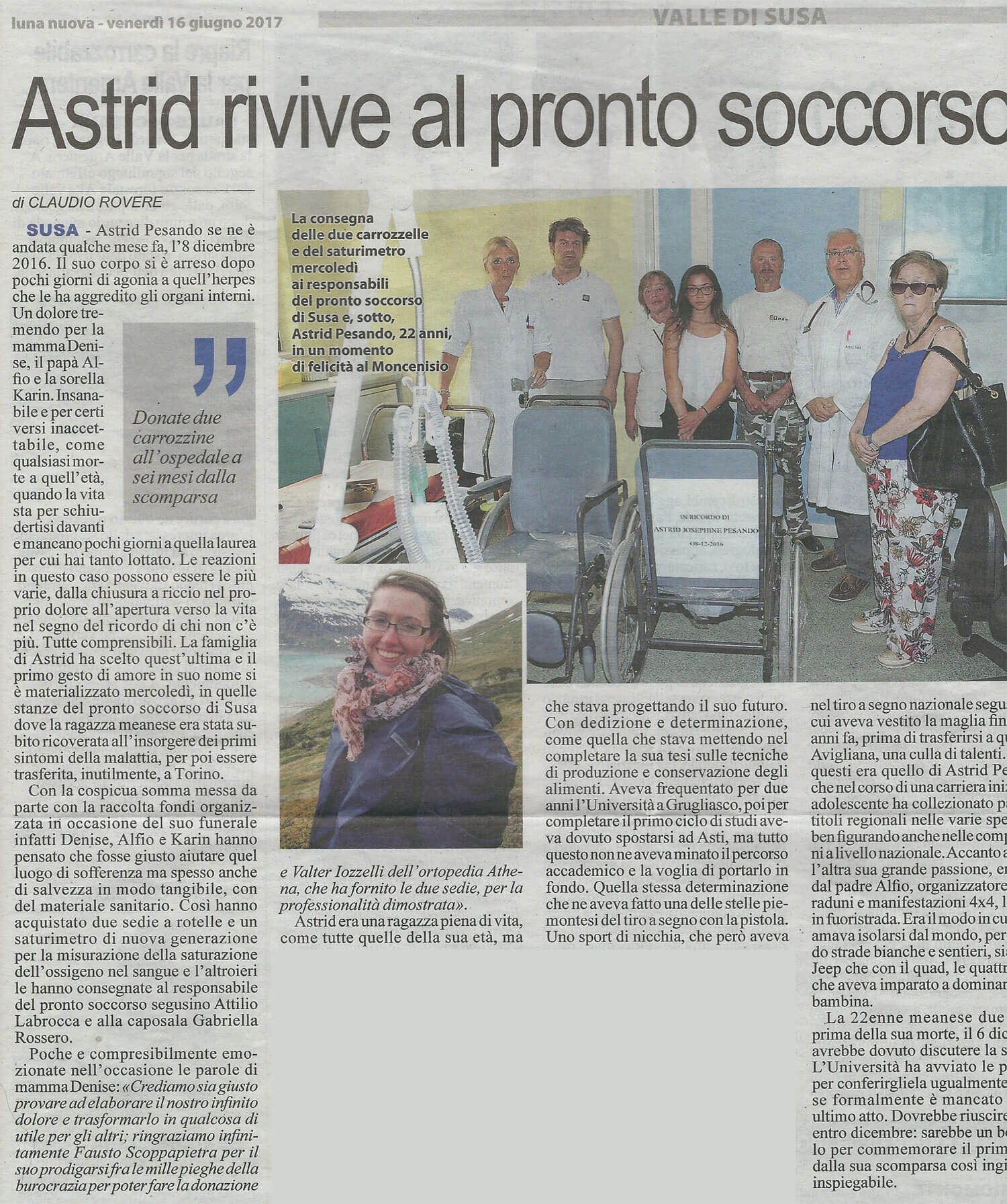 ASTRID RIVIVE AL PRONTO SOCCORSO