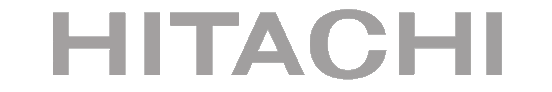 HITACHI logo in gray.