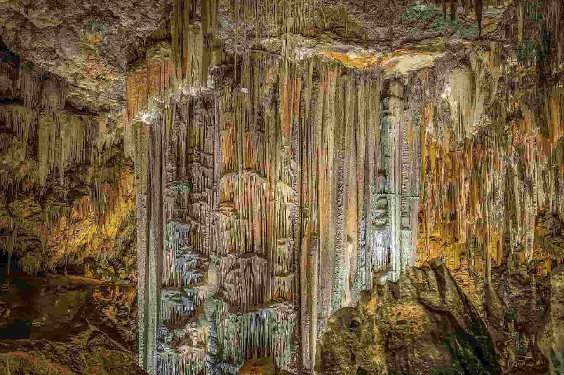 Inside the caves of Nerja