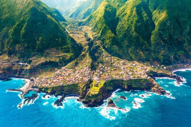 A small town by the sea in madiera