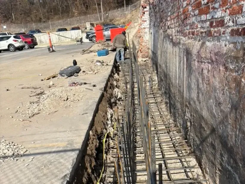 Masonry Restoration, Exposed Aggregate in Roland Park 