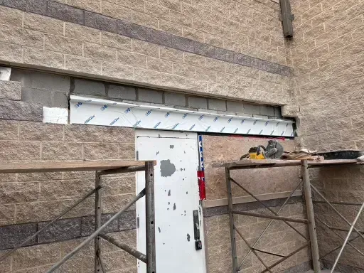 brick repointing window header