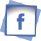 Facebook logo, blue lowercase 