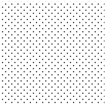 White background with evenly spaced small black polka dots.