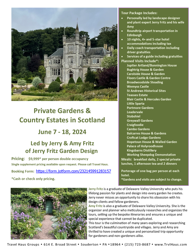 scotland estate A poster for private gardens and country estates in scotland