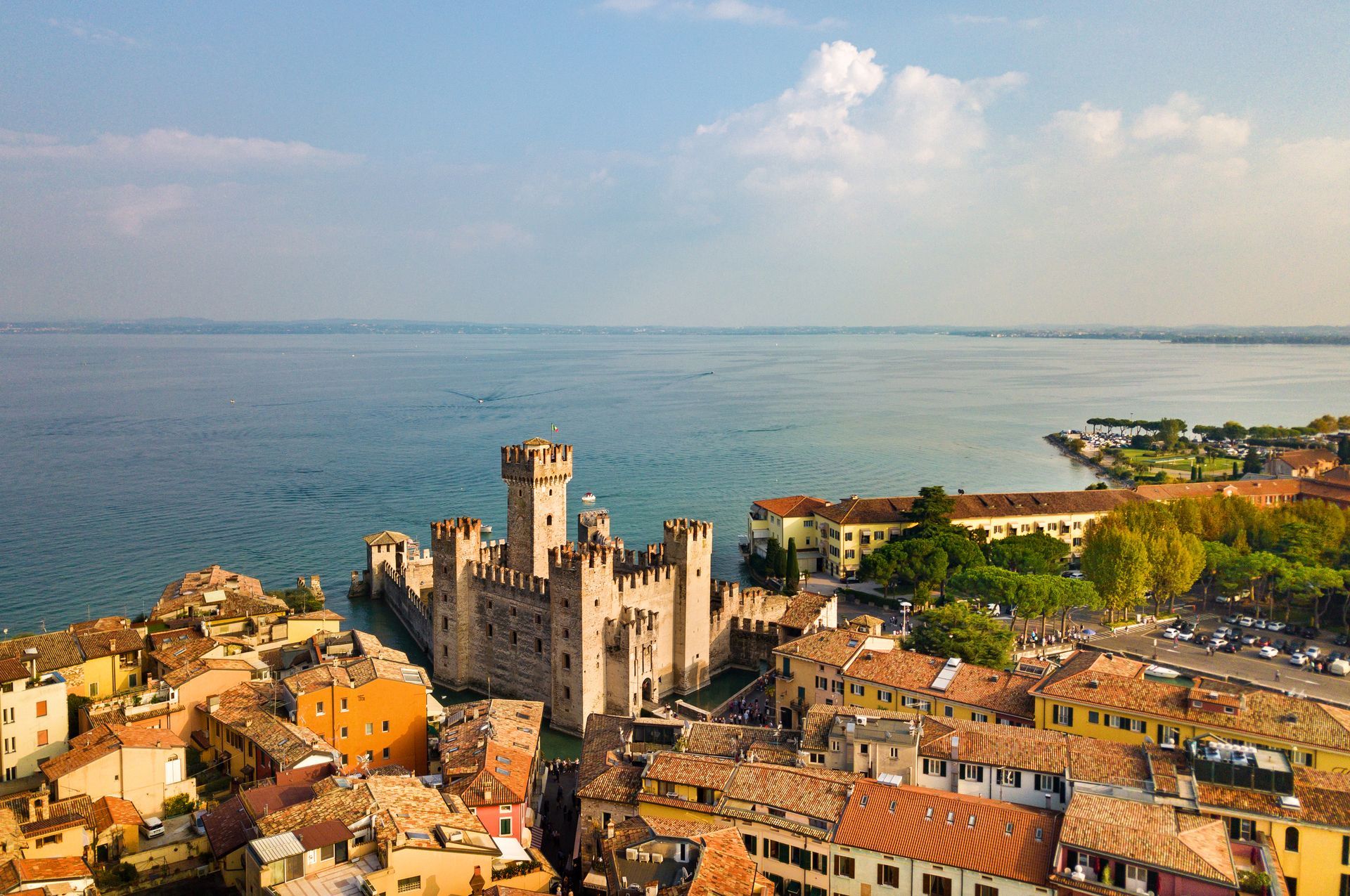 Scaligera Castle and Sirmione on Lake Garda