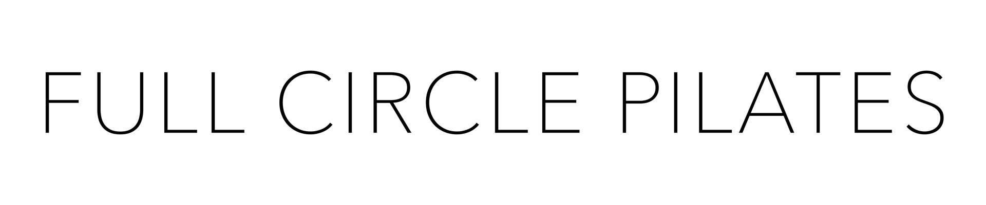 A logo for full circle pilates is shown on a white background.