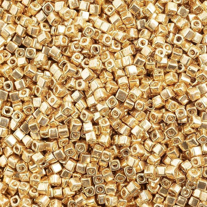 Miyuki Cube 1,8 mm – 1053 galvanisiertes Gelbgold, 2,5 Gramm