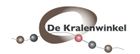 Het logo van De Kralenwinkel bestaat uit kralen en een bruine ovale vorm op een witte achtergrond.