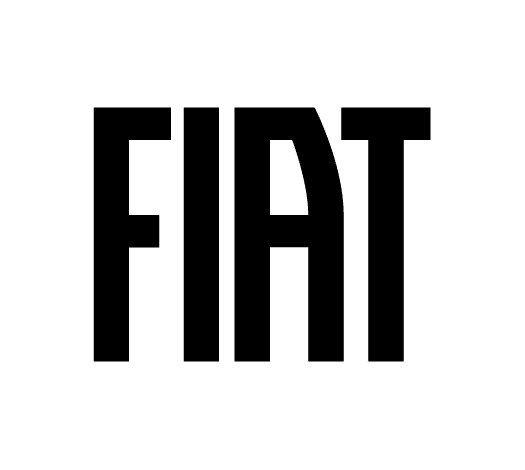 Logo FIAT nero su sfondo bianco