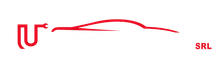 Logo stilizzato rosso con una linea sinuosa e la piccola scritta 