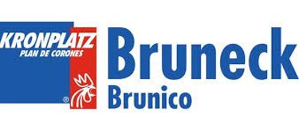 Ein blau-rotes Logo für Kronplatz Bruneck Brunico