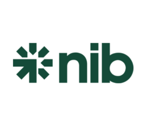 Deep green nib logo with bold text and eight point star at the beginning
