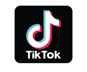 Black and white TikTok logo