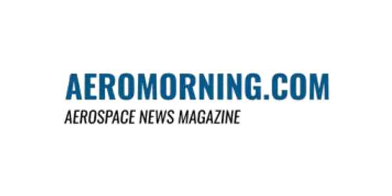 AEROMORNING.COM logo in blue with tagline “Aerospace News Magazine” on a white background