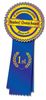 Blue Reader's Choice Award ribbon on a red background for #1 HVAC and Electric Company