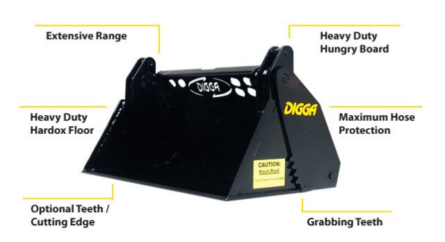 DIGGA Mini 4-in-1 Bucket Attachment