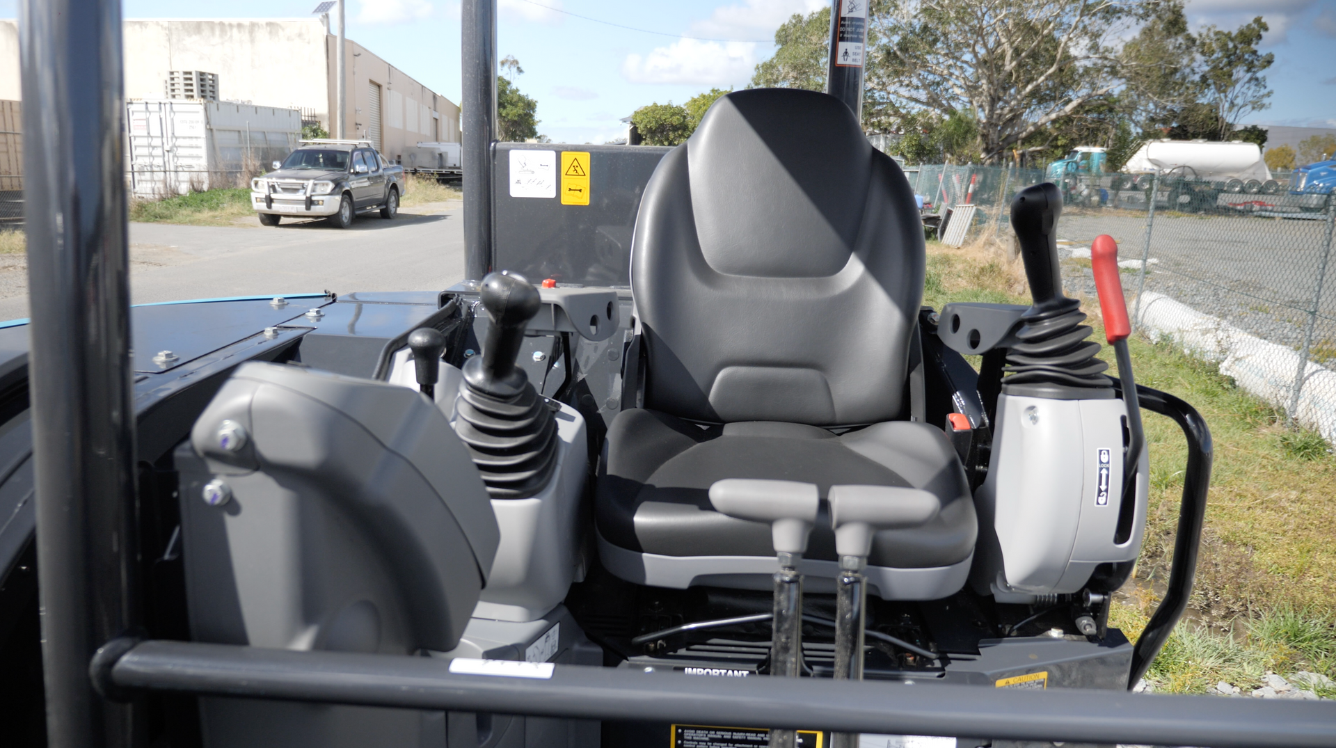 industrial excavator and loader machine
