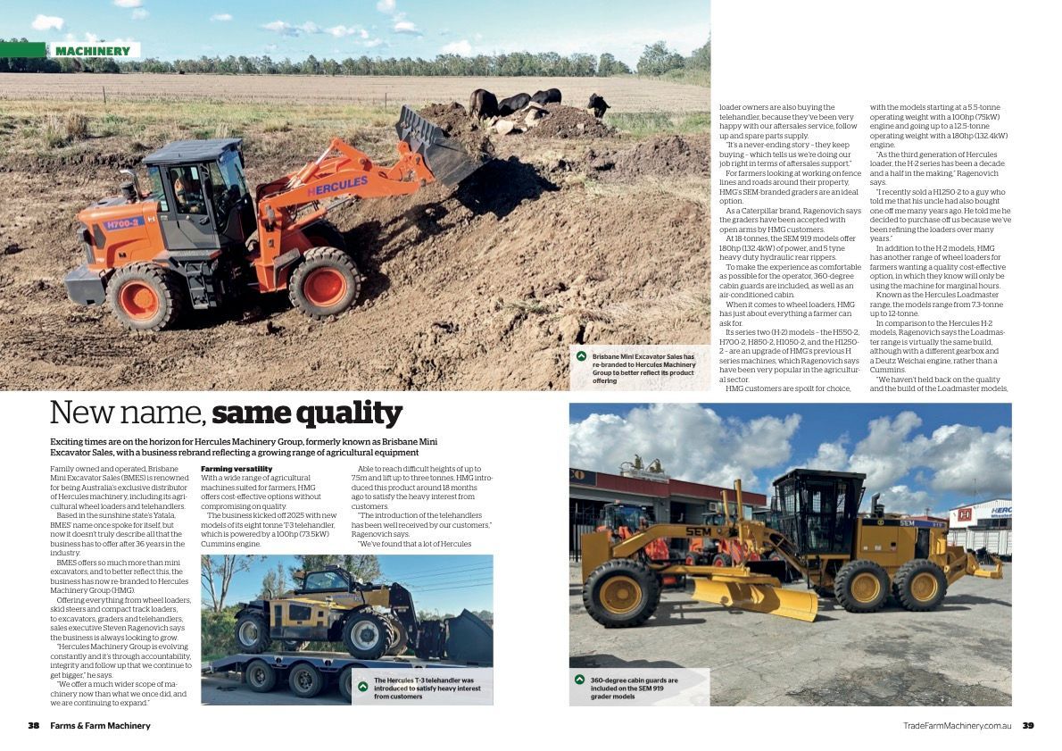 hercules earthmoving equipment australia