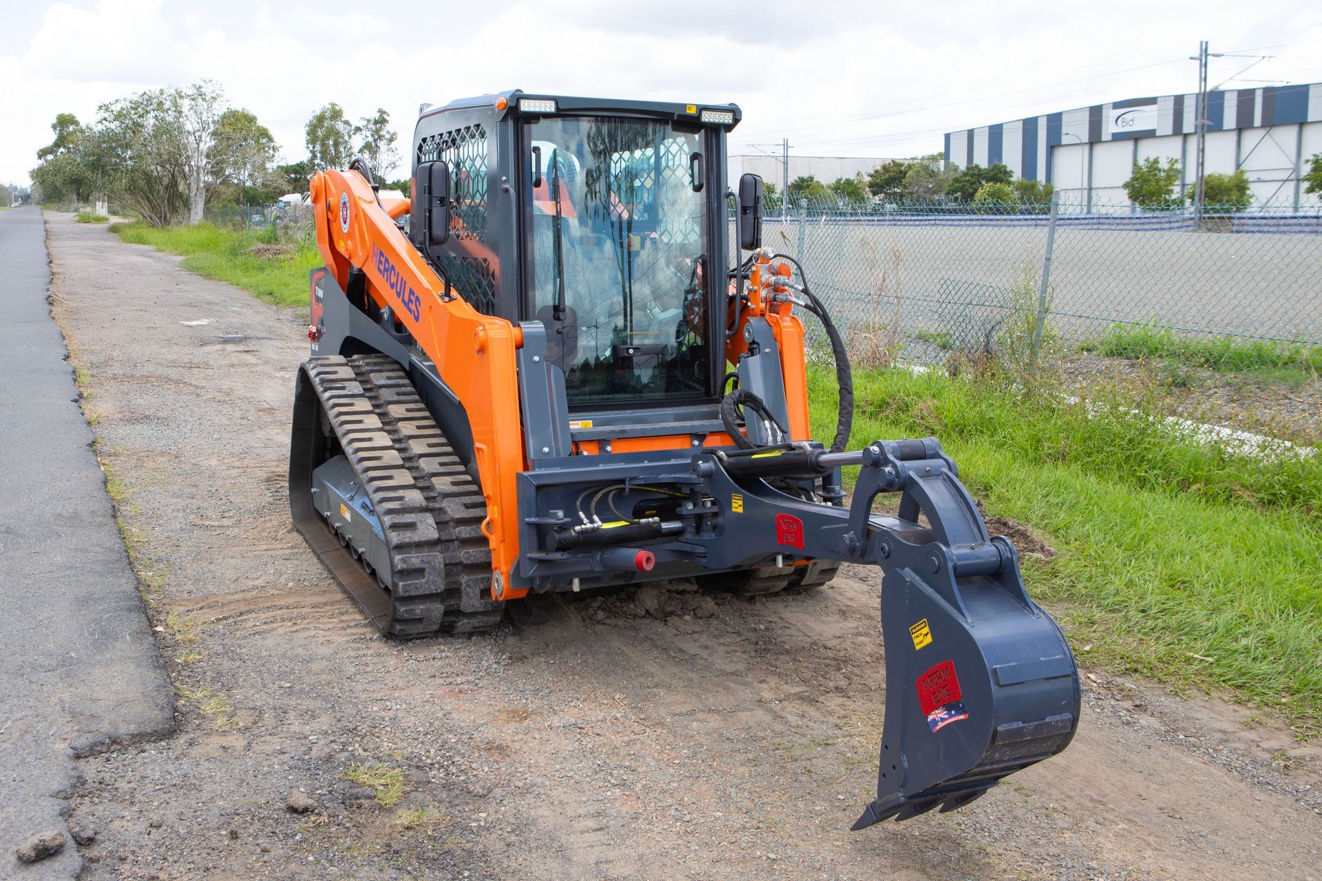 industrial excavator and loader machine