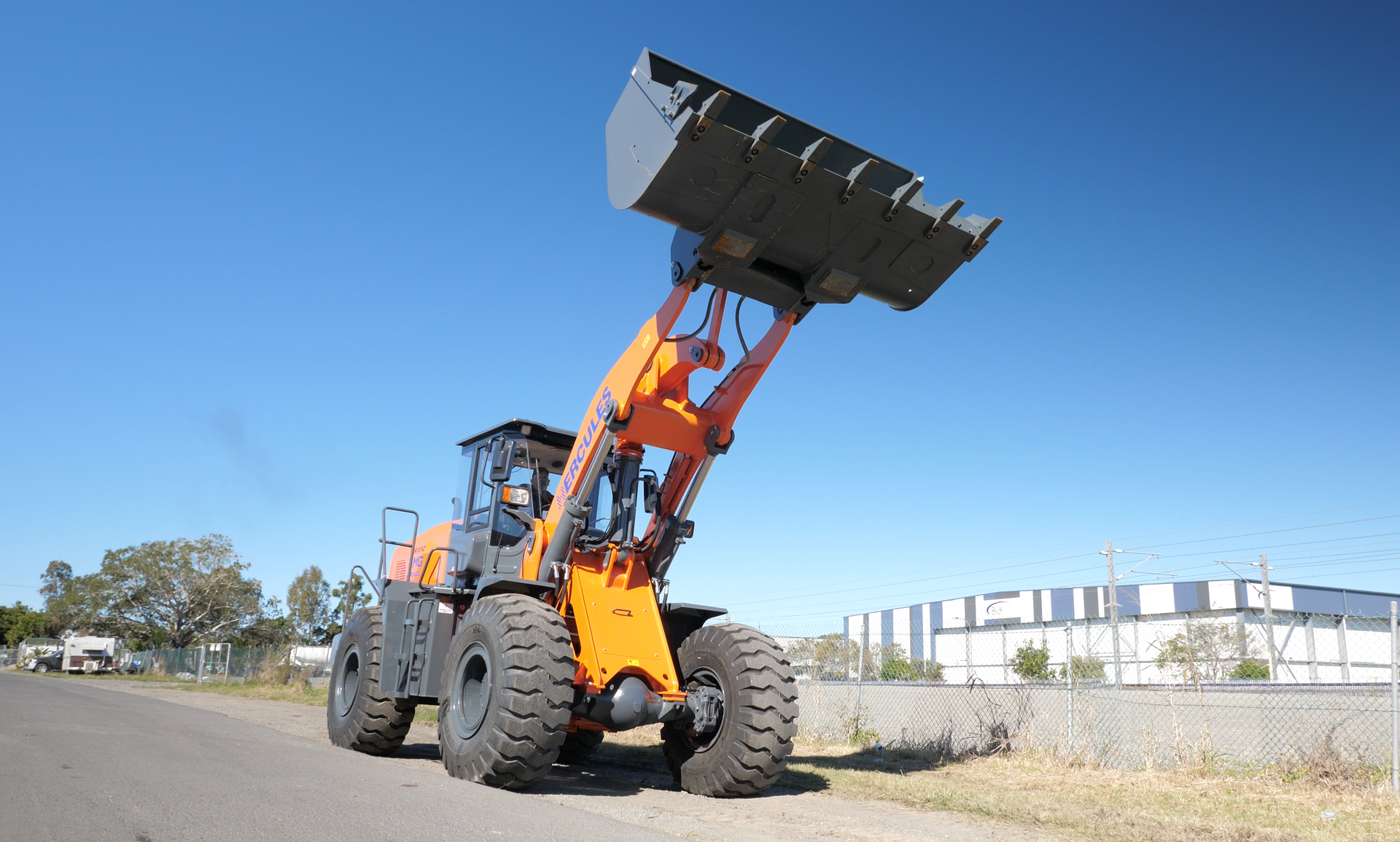 industrial excavator and loader machine