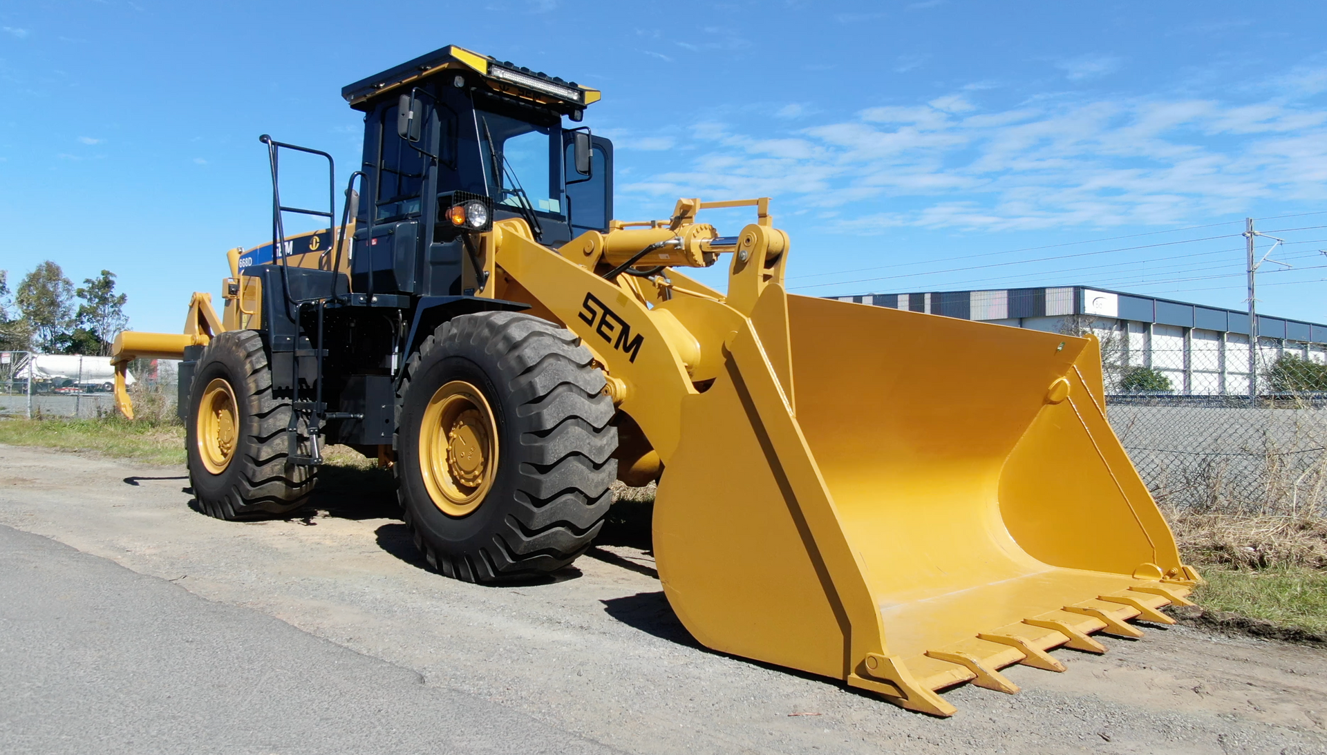 industrial excavator and loader machine