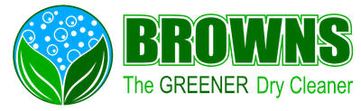 The logo for brown 's the greener dry cleaner