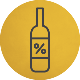 Bottle with Percentage Label