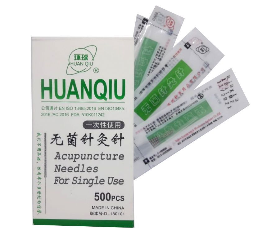 AGUJAS HUANQIU 500u 0.18x13mm PROMOCIÓN 3 CAJAS