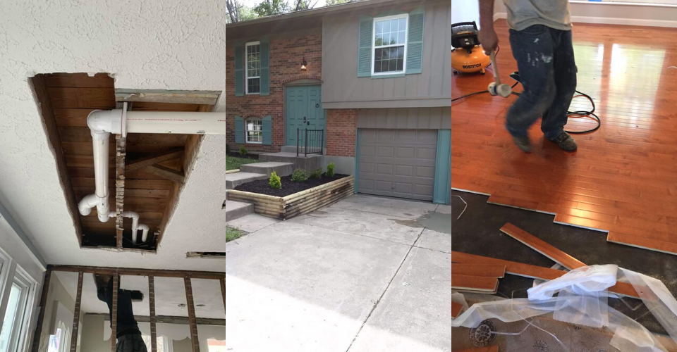 home maintenance collage