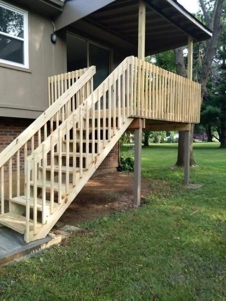 new stairs leading to patio