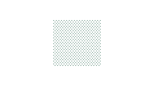 A square pattern of evenly spaced, small, dark blue dashes against a white background.