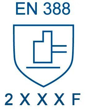 Un escudo azul con las palabras en 388 2xxxf.