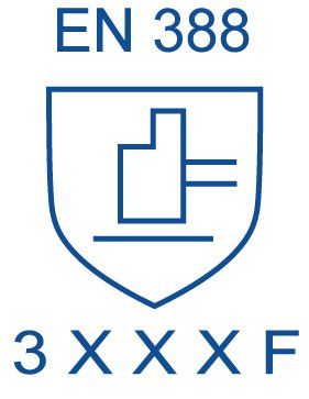 Un escudo azul con las palabras en 388 3xxxf.