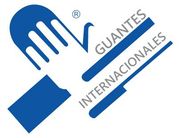 Guantes Internacionales A blue and white logo for guantes internacionales