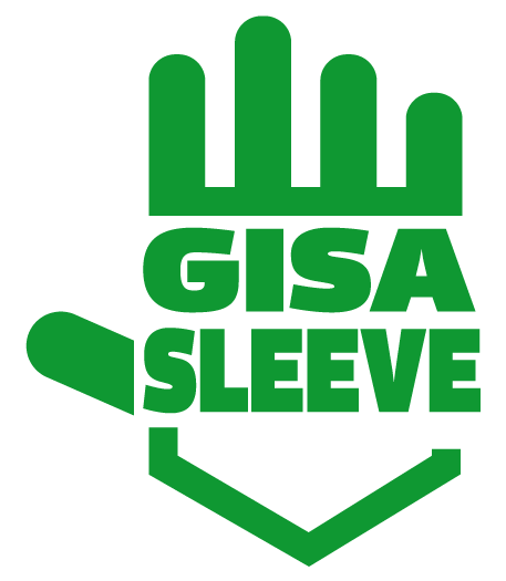 Un logo para manga gisa con una mano verde