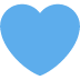 Blue heart shape.