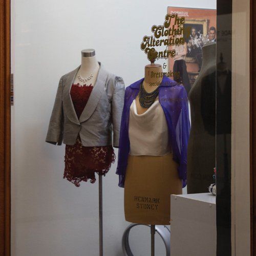Dress on Store Front — Sydney, NSW — The Clothing Alteration Centre Dress on Store Front — Sydney, NSW — The Clothing Alteration Centre