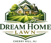 Dream Home Lawn logo with green and gold text, Cherry Hill, NJ