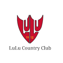LuLu Country Club logo with red emblem and black text on a white background