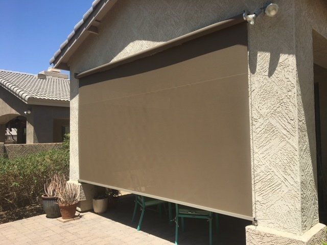 patio sun shade in Phoenix, AZ backyard