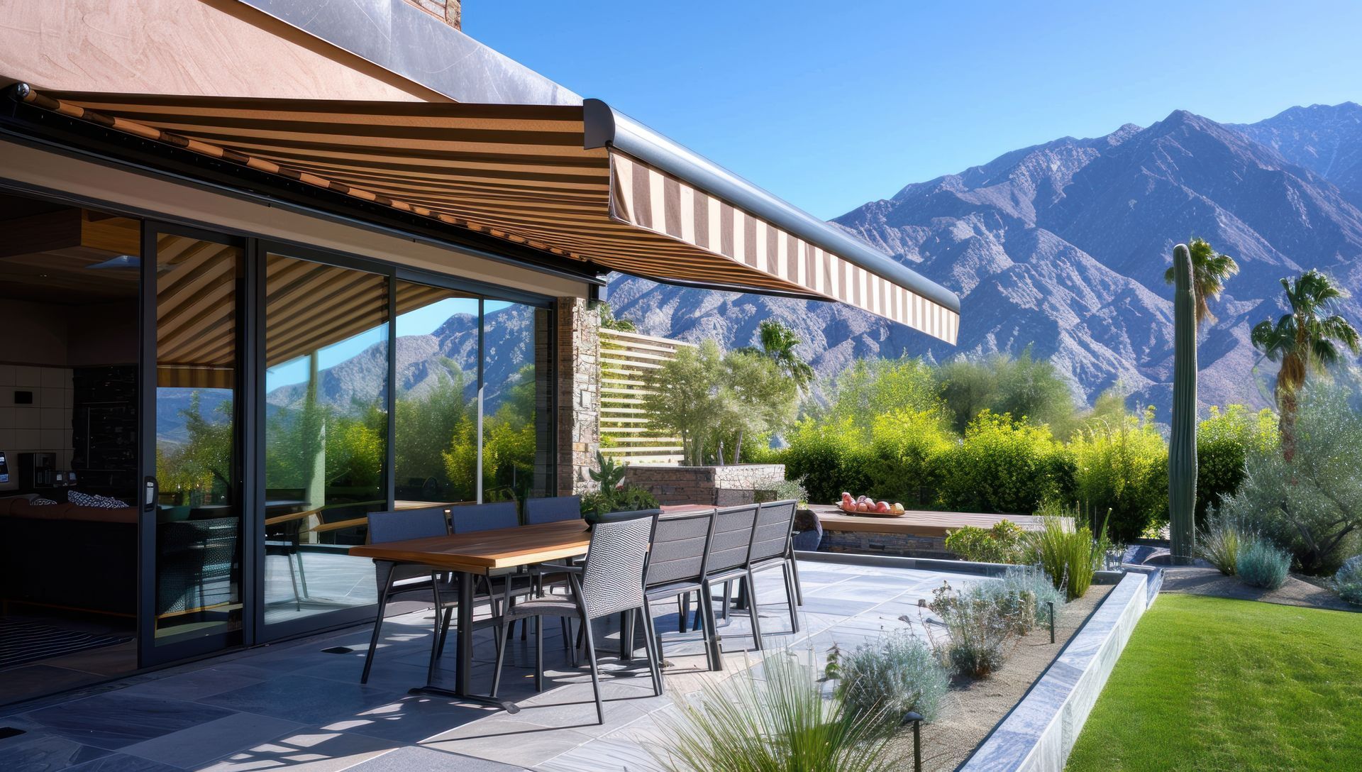 Awning designed for desert landscape