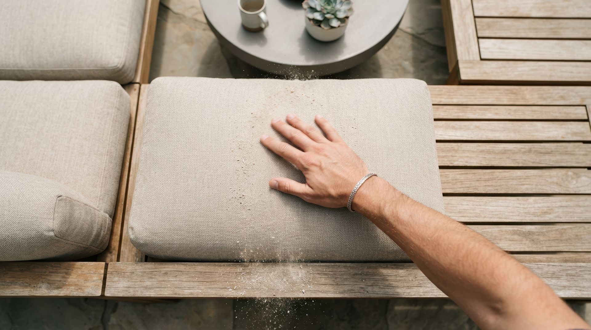 dust ruining patio furniture fabric