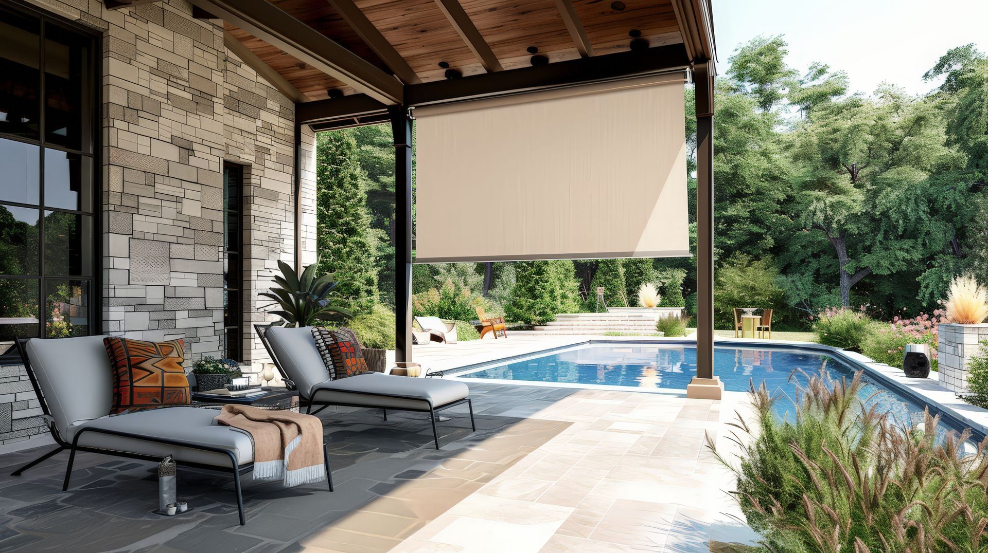 Clean Patio Roller Shades After Dust Storms