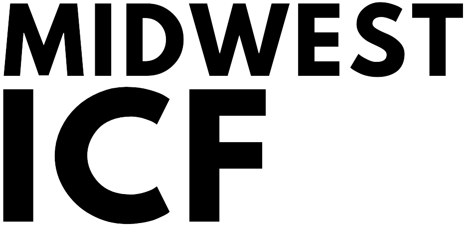 MIDWEST ICF logo in bold black text on a white background