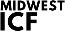 MIDWEST ICF logo in bold black text on a white background