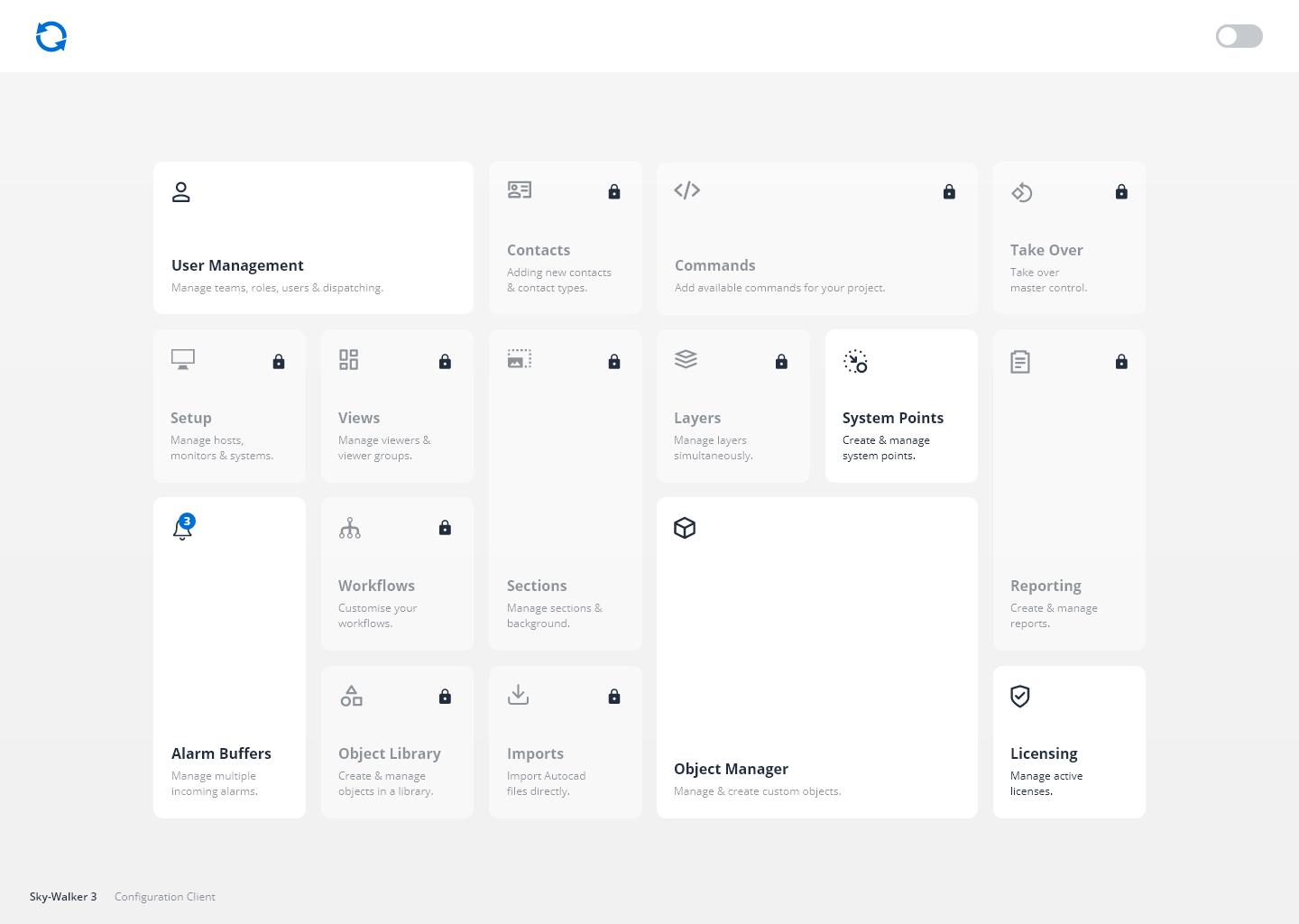 Configuration Client in light mode