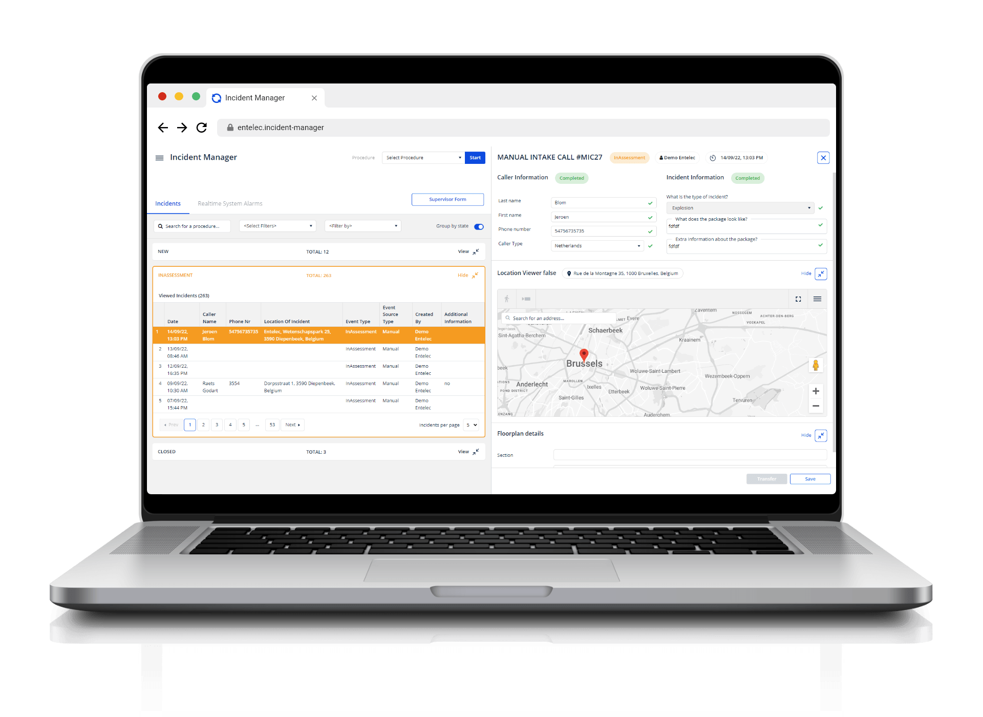 Open en editeer formulieren direct vanuit de Incident Viewer