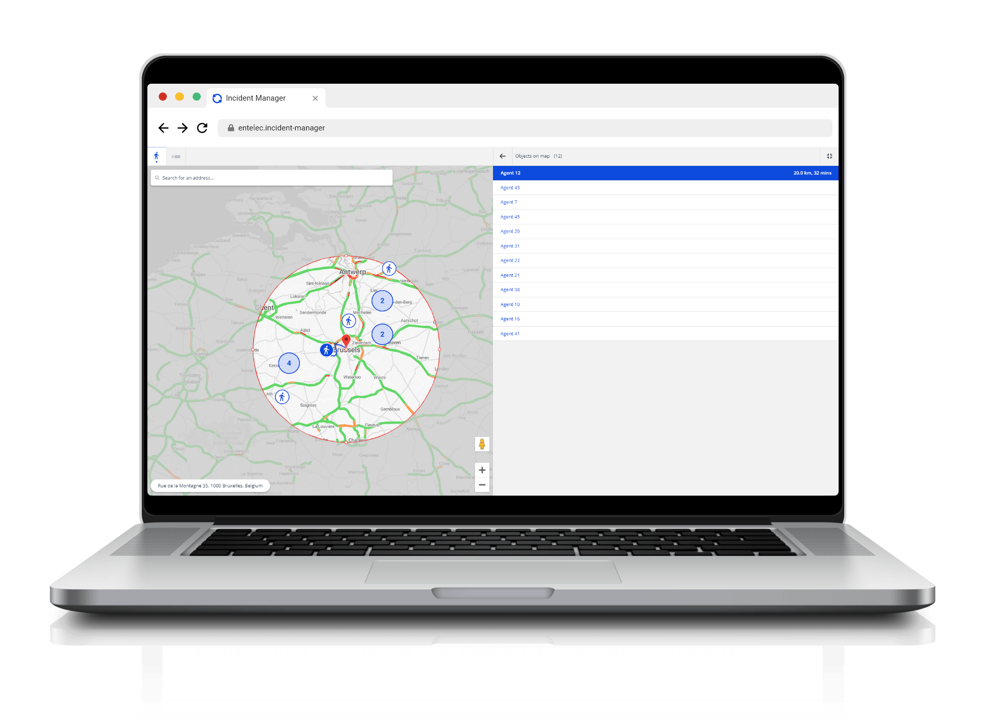 Volg de routes van uw mobiele teams in realtime