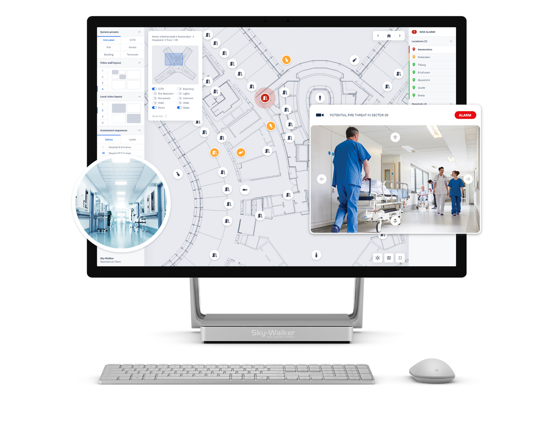 Seamlessly navigate between your hospital building floors with Sky-Walker PSIM Seamlessly navigate between your hospital building floors with Sky-Walker PSIM